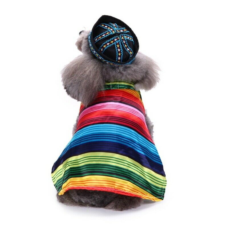 Pet Costume, Mexican Christmas clothes creative funny dog clothes M S7Q4