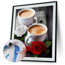 Painting By Numbers Kit DIY Coffee Hand Painted Canvas Oil Art Picture Gift A