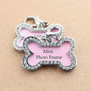 Dog Cat Kitten Puppy Rhinestone ID Name Tag Disc Bone Pet Identity Tag Shap L1W1