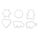 6pcs animal plastic cookie biscuit cutters pastry fondant moulds cake decor toME