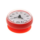 Waterproof Clock Mirror Window Glass Suction Clock for Bathroom Kitchen Red