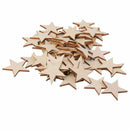 25 Pcs Natural Unfinished Blank Wood Wooden Stars Star DIY Decor Crafts-, 2019