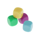 50pcs Mixed Blank Dice Cubes, 16mm Six Sided Write On Dice Blocks for Crafts,