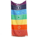 Hot Rainbow Beach Mat Mandala Blanket Wall Hanging Tapestry Stripe Yoga Tow Z4L6