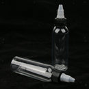 Lot 100x Plastic Empty Liquid Solvent Bottles with Twist Top Caps Leak proof