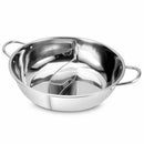 28cm Hot Pot Twin Divided Stainless Steel 28cm Cookware Hot Pot Ruled Compa
