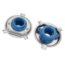 1 Pair H4 LED Halogen Headlamp Headlight Holder Socket Retainer Adapter Durable