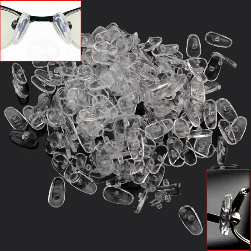 1 Pack 100 Pairs Silicone Nose Pads Holders Eyeglass Glasses Nosepads Accessory