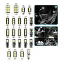 23Pcs Car Inside Light Dome Trunk License Plate Lamp LED White Bulb Read Kit