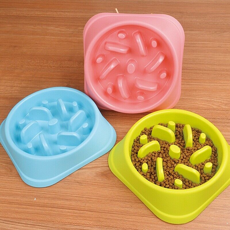 1 Pcs Popular Pet Dog Bowl Plastic Slow Feeder Bowl, Bloat Stop Dog Puzzle  T3N9