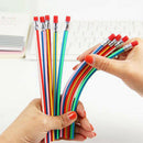 Hethrone 6x Colorful Magic Bendy Flexible Soft Pencil with Eraser pencils- OZ