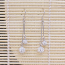 Women Luxury Full Crystal Double Balls Earrings Hook Dangler Drop Earrings BX