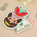 DIY Special Shaped Diamond Painting Girl Wallet Cross Stitch Coin Purse