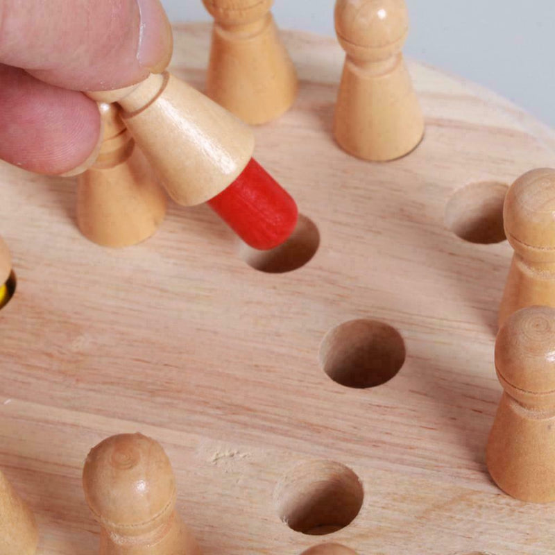 Wooden Memory Match Stick Chess Game Children Early Party Educational T2A7