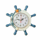Mediterranean Wall Clock Beach Sea Theme Wheel Steering Home Wheel D L7V6 C3K1