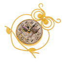 Home Decorative Wall Clock Table Stand Clock Kids Room Clock 16x20cm Yellow
