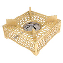 Outdoor Travel Camping Cooking Spirit Burner Alcohol Stove - Square yellow