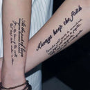 2Pcs Removable Temporary Tattoo English Word Body Art TattoosStickerWaterproofU2