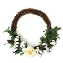 6Pcs Natural Cotton Head Artificial Dried flowers Xmas Diy Garland Wreath DecTO