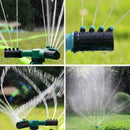 3-head 360Rotate Sprinkler Support rod Garden Automatic Irrigation Watering P1A2