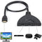 3 in 1 out HDMI Multi Display Auto Box Splitter 1080P HD Adapter Cable