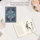 DIY Mandala Special Shaped Diamond Painting 50 Pages Notepad A5 Sketchbook