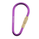 Camping Carabiner Hook Aluminum Alloy Karabiner Clip D-type Buckle purple