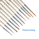 12pcs Manicure Tool Paint Brush Set Nylon Nail Art Cusp Detail Liner Extra Fine
