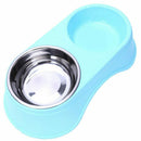 Stainless Steel Double Pet Bowls for Dog Puppy Cats Food Water Feeder Pets  C5Y3