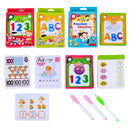 3 Set Learning Flashcards Preschool Education w/Wipe-clean Pen for Parents