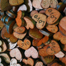 Love Shaped Retro Button Children Patch Puzzle Wooden DIY Handmade But DNO