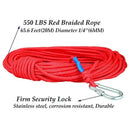 Fishing Magnet Rope 20 Meters, Nylon Rope Braided Rope Heavy Rope With Safe