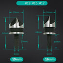 3pcs 5 Flute Countersink Drill Bit Set 90 Degree Chamfering Cutter For Wood