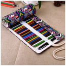 Canvas Wrap Roll Up Pencil Bag Pen Case Holder Storage Pouchï¼ˆ48 Holesï¼‰