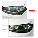 Carbon Fiber Headlight Eyebrow Eyelid Cover For VW Golf 7 GTI GTD R MK7 13-2017