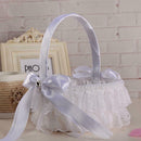 Wedding Flower Basket Girl Bowknot Rose Decoration Basket Party Supplies