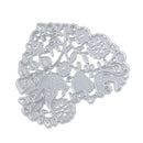 Steel Cutting Dies Scrapbooking Embossing Stencil Paper Card-Flower Heart
