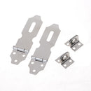 2 Set Cabinets Gates Padlock Latch Door Hasp Staples Screws LJ