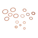 150 Pcs Copper Sealing Flat Washer Gaskets Set Threaded Bolt Connection