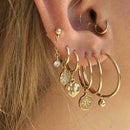 7Pcs/Set Fashion Boho Women Crystal Earrings Stud Jewelry Gift Set Ea Y3N2