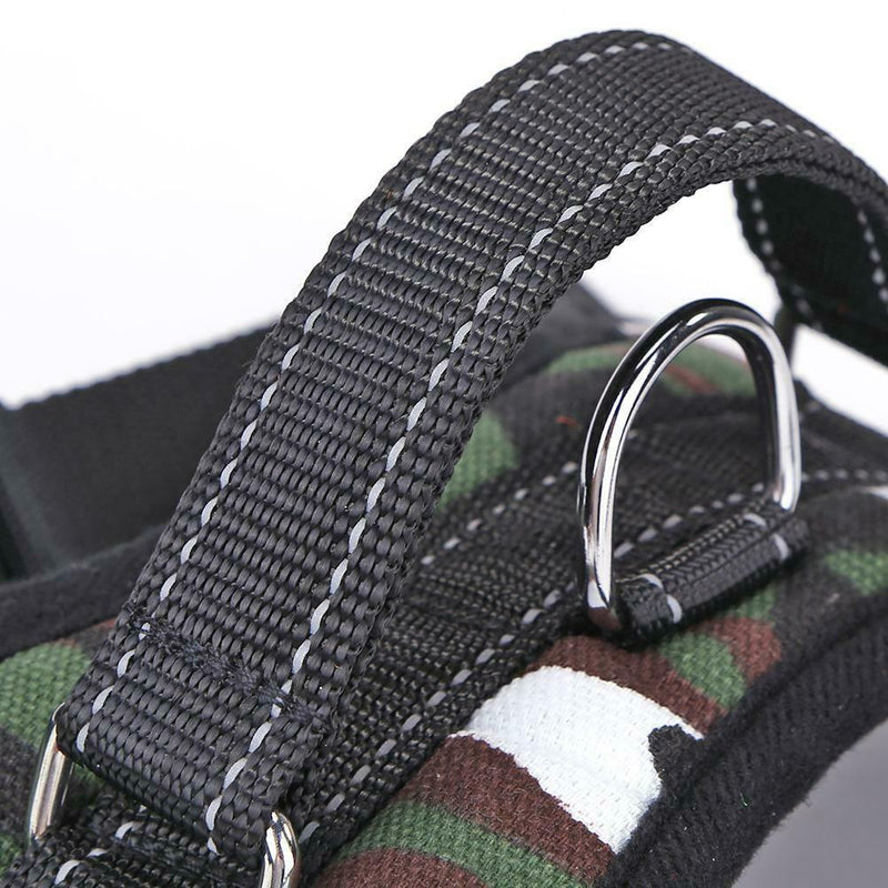 Adjustable Nylon Dogs Harness Vest Puppy Chest Strap Pet Supply (White)L