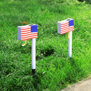 4pcs Solar LED Flag Lamp Spike Light Waterproof Antirust Outdoor Garden LawnLamp