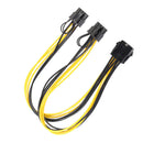 PCIe PCI Express Dual Port 6+2pin Female to 8pin Female Power Cable 18AWG
