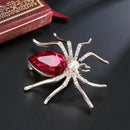 Fashion Alloy Spider Crystal Brooch for Women's Dresses or Womens Clothing