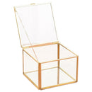 Square Opening Glass Geometry Garden Jewelry Boxs Mirror Jewelry Storage Bo U6M5