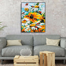Painting By Numbers Kit DIY Insect Sunflower Canvas Oil Art Picture Craft