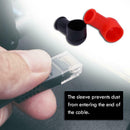 2pcs Car Battery Black Red Negative Positive Terminal Covers Cap Protector