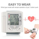 Wrist Blood Pressure Monitor BP Cuff Home Tester Heat Rate Care Machine Meter