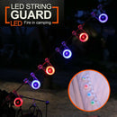 10pcs Waterproof LED Outdoor Tent Rope Warning Hanging Lights Random Color