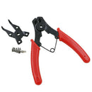 4 In1 Snap Ring Pliers Head Circlip Clip Tool Set with Plastic Handle Red